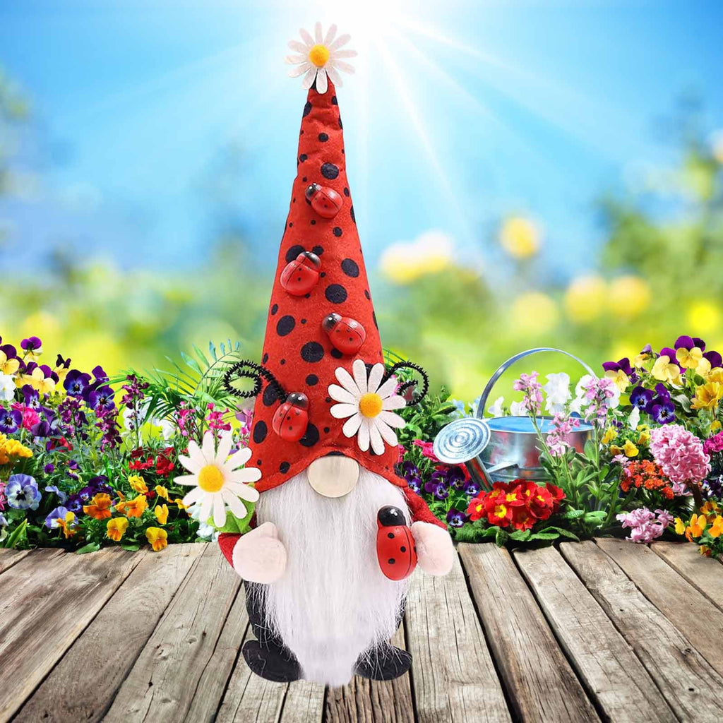 Faceless Doll Hat with ladybug and little daisy M307