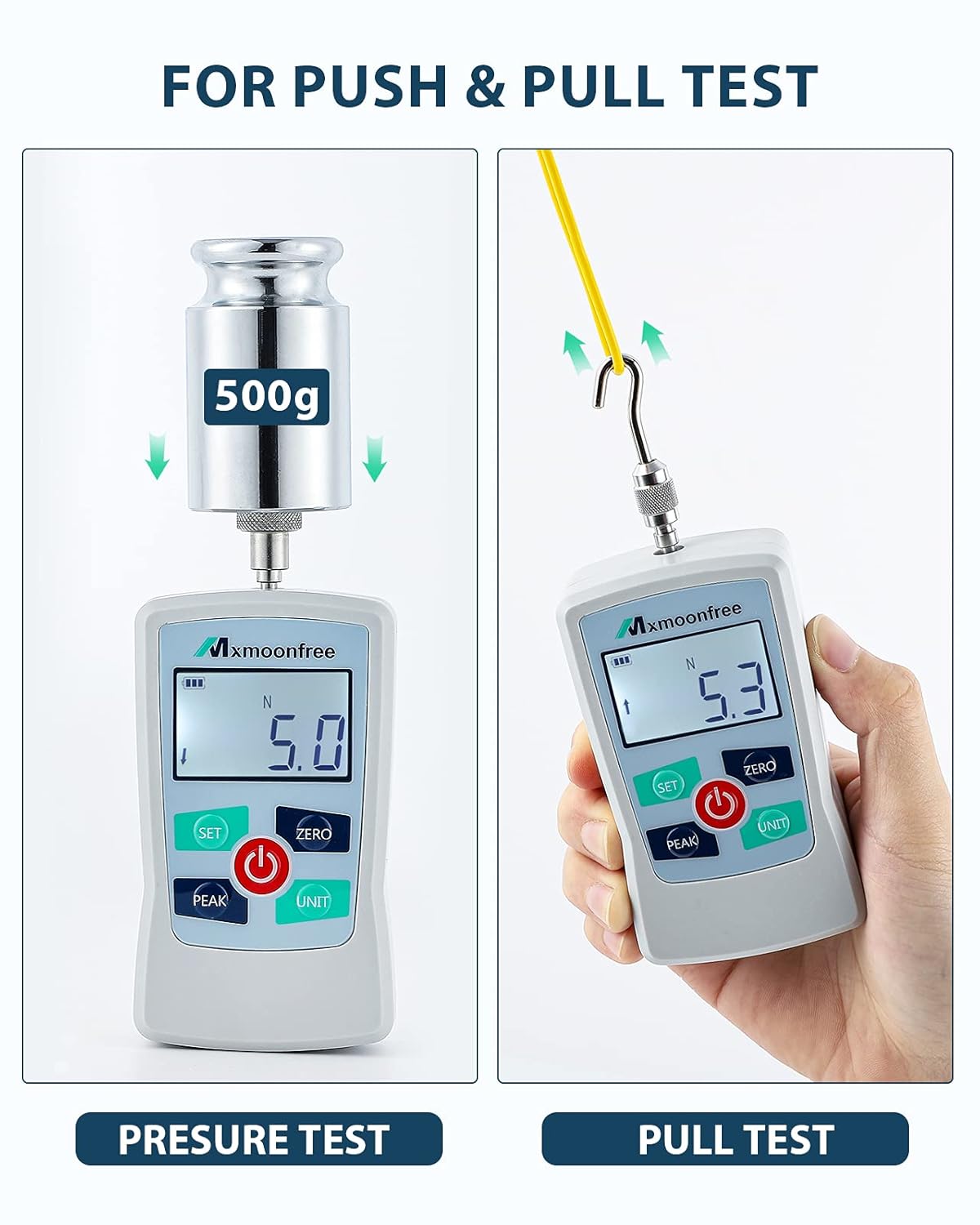 300N Digital Force Gauge Push Pull Force Meter with Storage Case Y28776