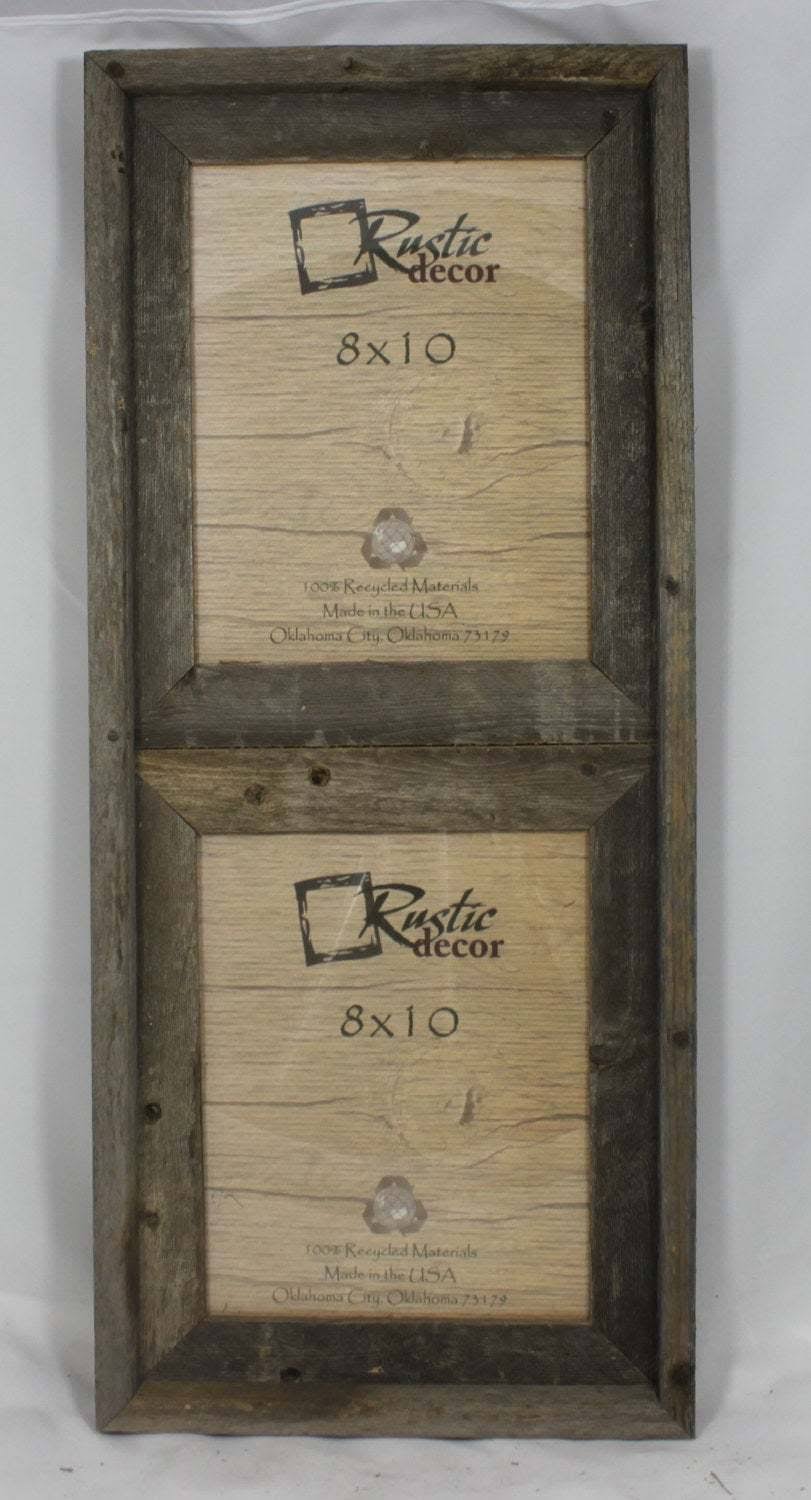 8x10 Rustic Reclaimed Wood Vertical Double Opening Frame U870