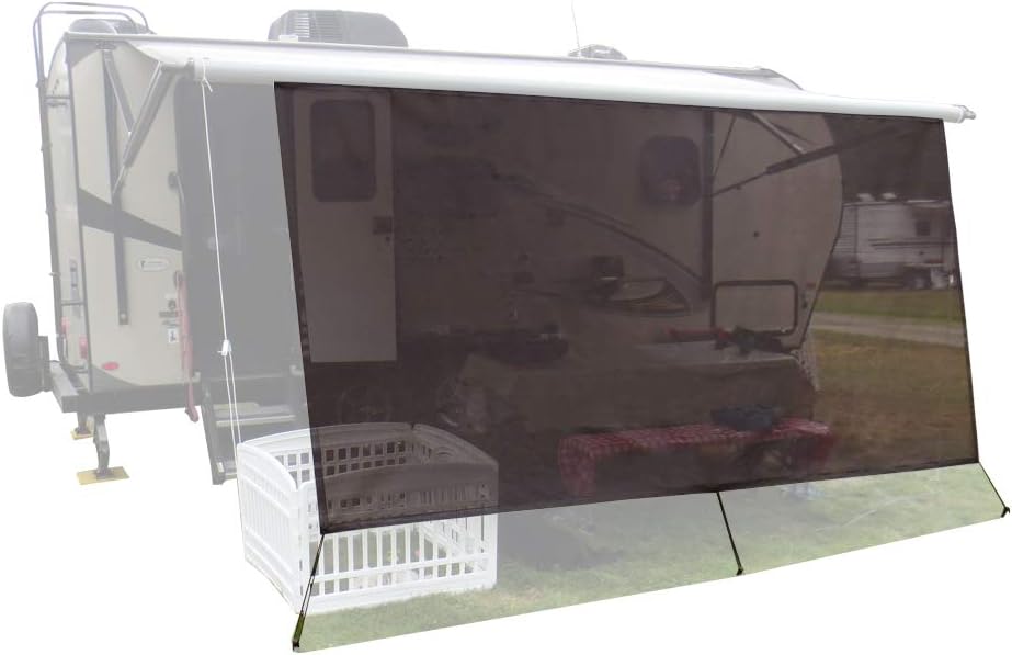 Navy Blue Mesh RV Awning Sunshade Screen K423