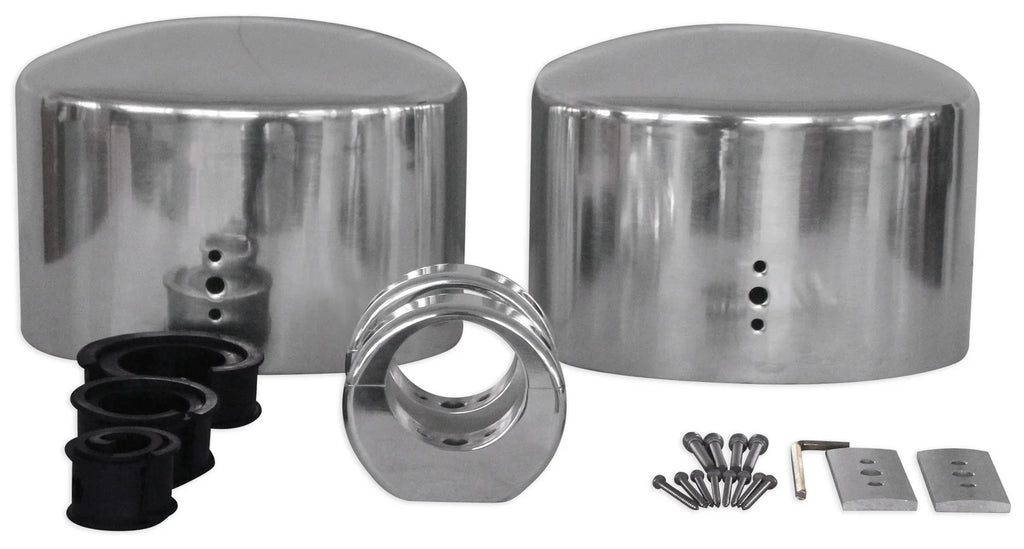 6x9" Silver Aluminum Wakeboard Tower Speaker Pods with Covers O85527