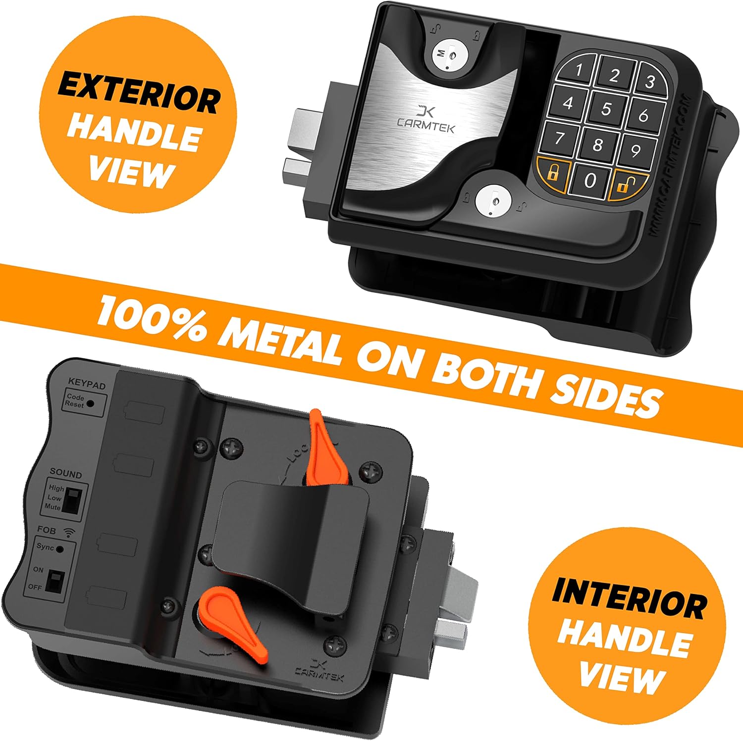10 Digits RV Keyless Entry Door Lock Latch Handle with Backlit Keypad L75557