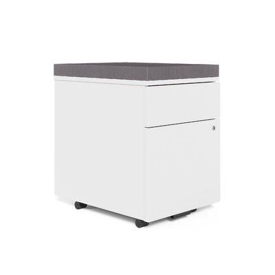 White/Iron 2-Drawer Vertical Filing Cabinet T36305