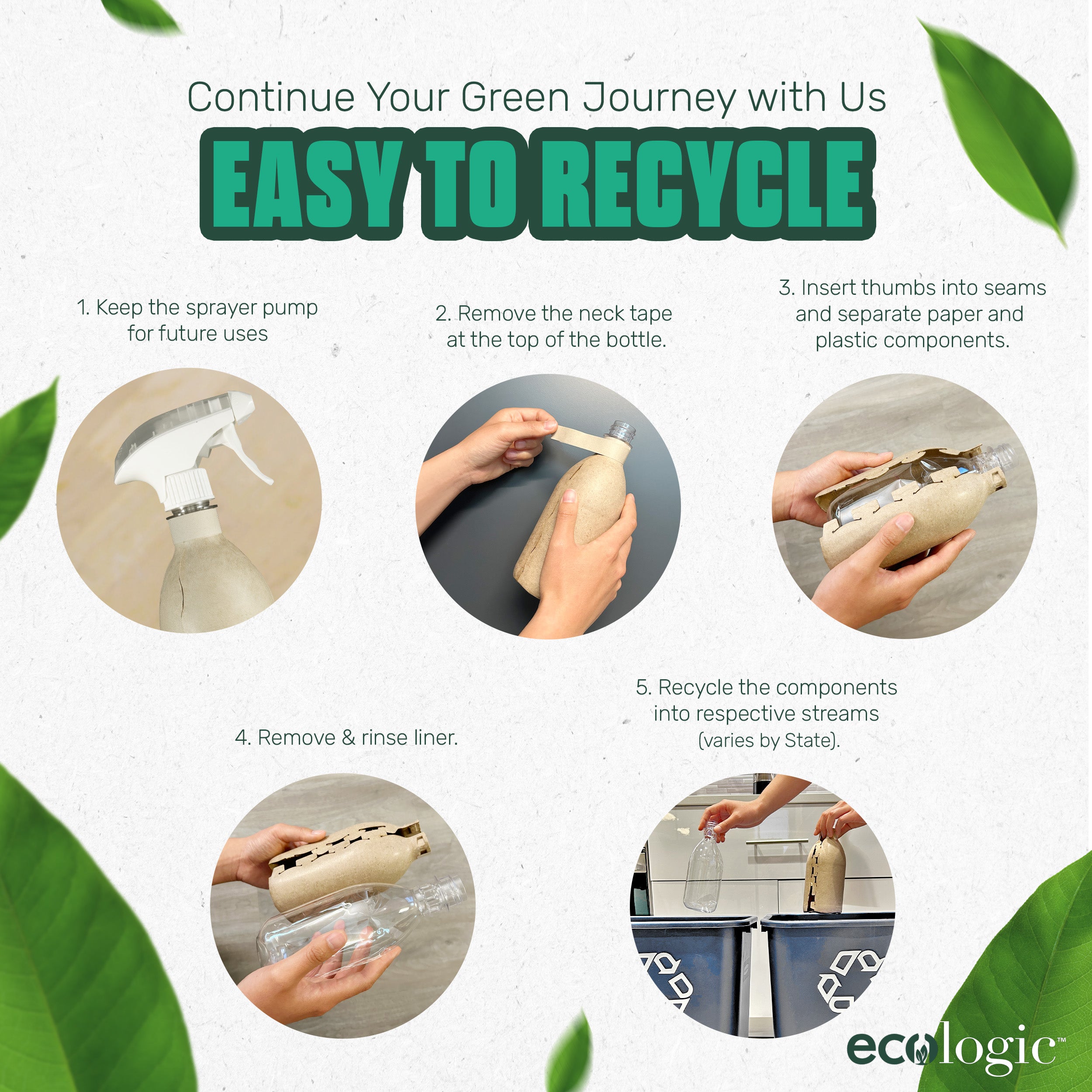6-Pack Reusable Cleaning Sprayer Bottles O222