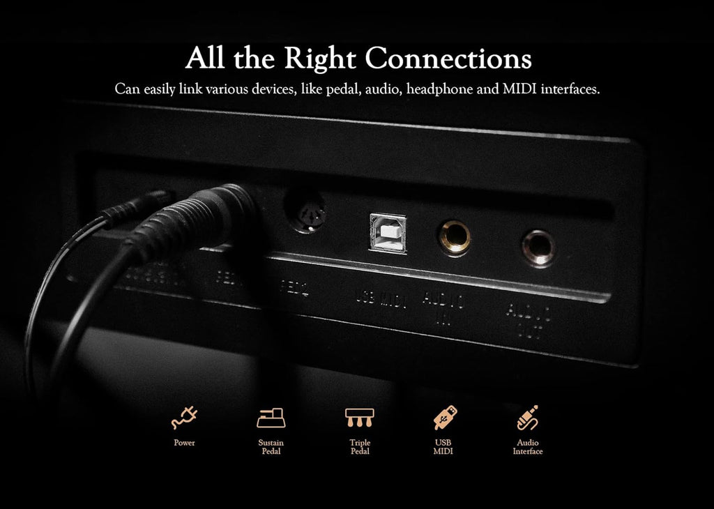 88-Key Semi-Weighted Digital Piano Keyboard with Sustain Pedal C33464