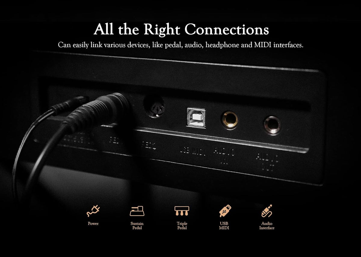 88-Key Semi-Weighted Digital Piano Keyboard with Sustain Pedal C33464
