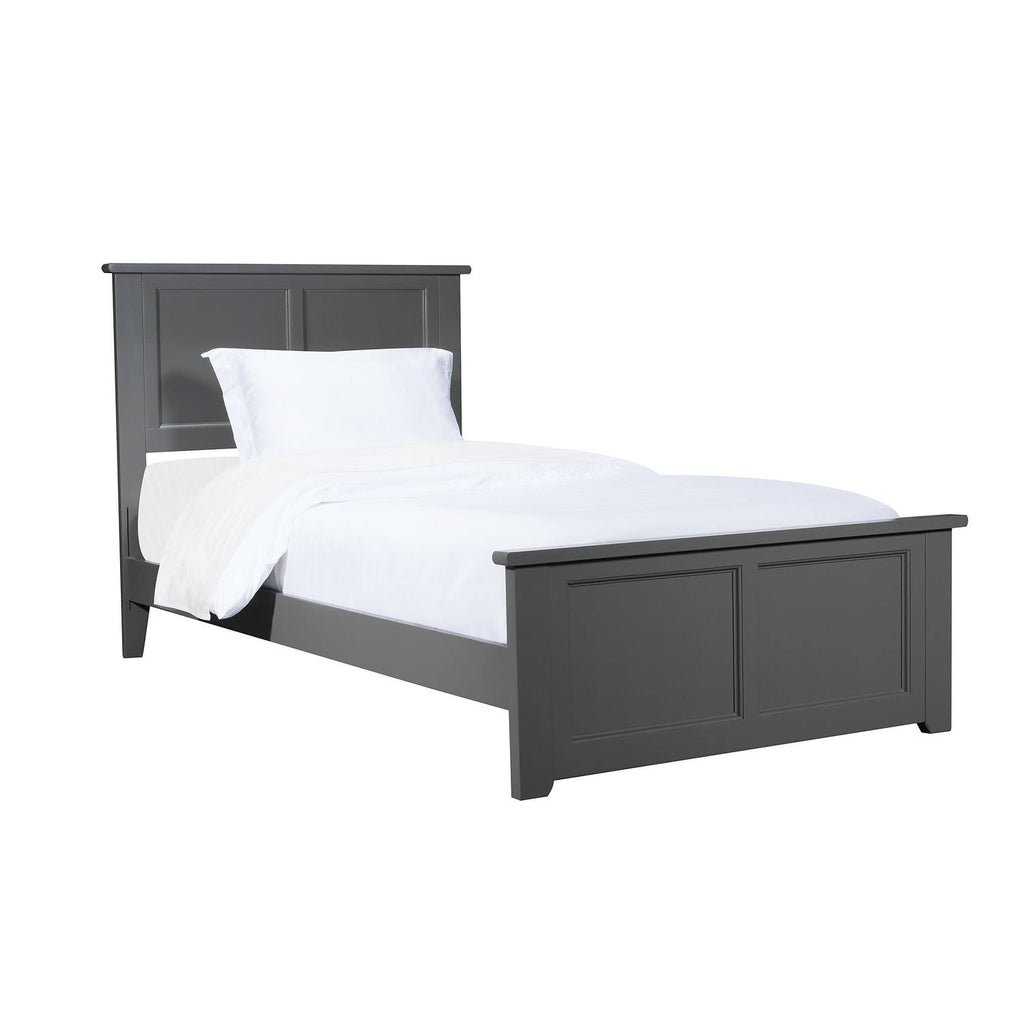 Twin Traditional Bed with Foot Board in Atlantic Grey D60596