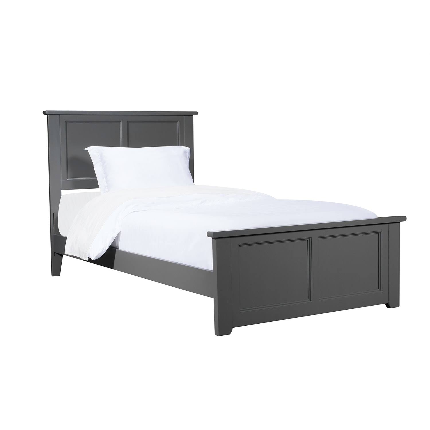 Twin Traditional Bed with Foot Board in Atlantic Grey D60596