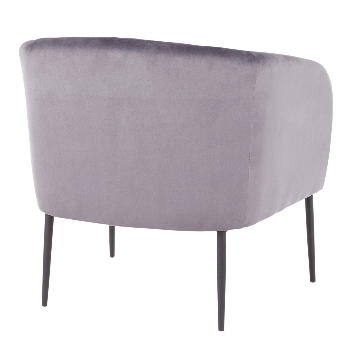 Black Metal Grey Velvet Accent Chair Y9135
