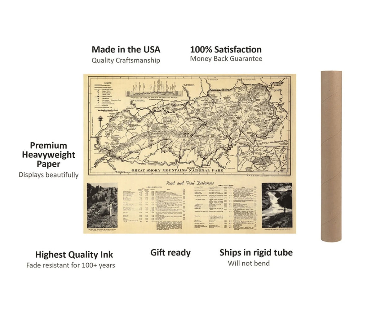 Vintage Map Wall Art Poster Z646115