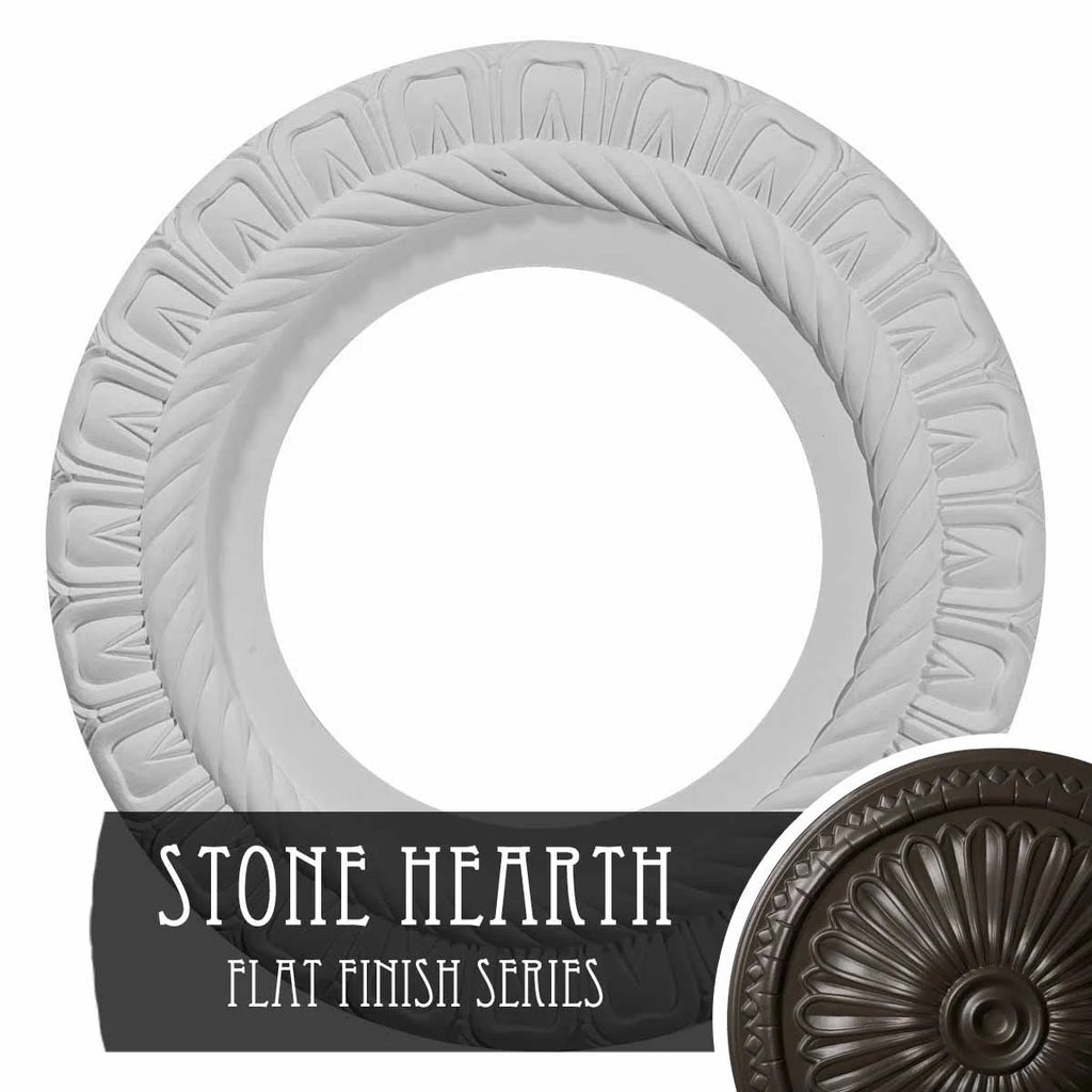 Hand-Painted Stone Hearth Ceiling Medallion I193