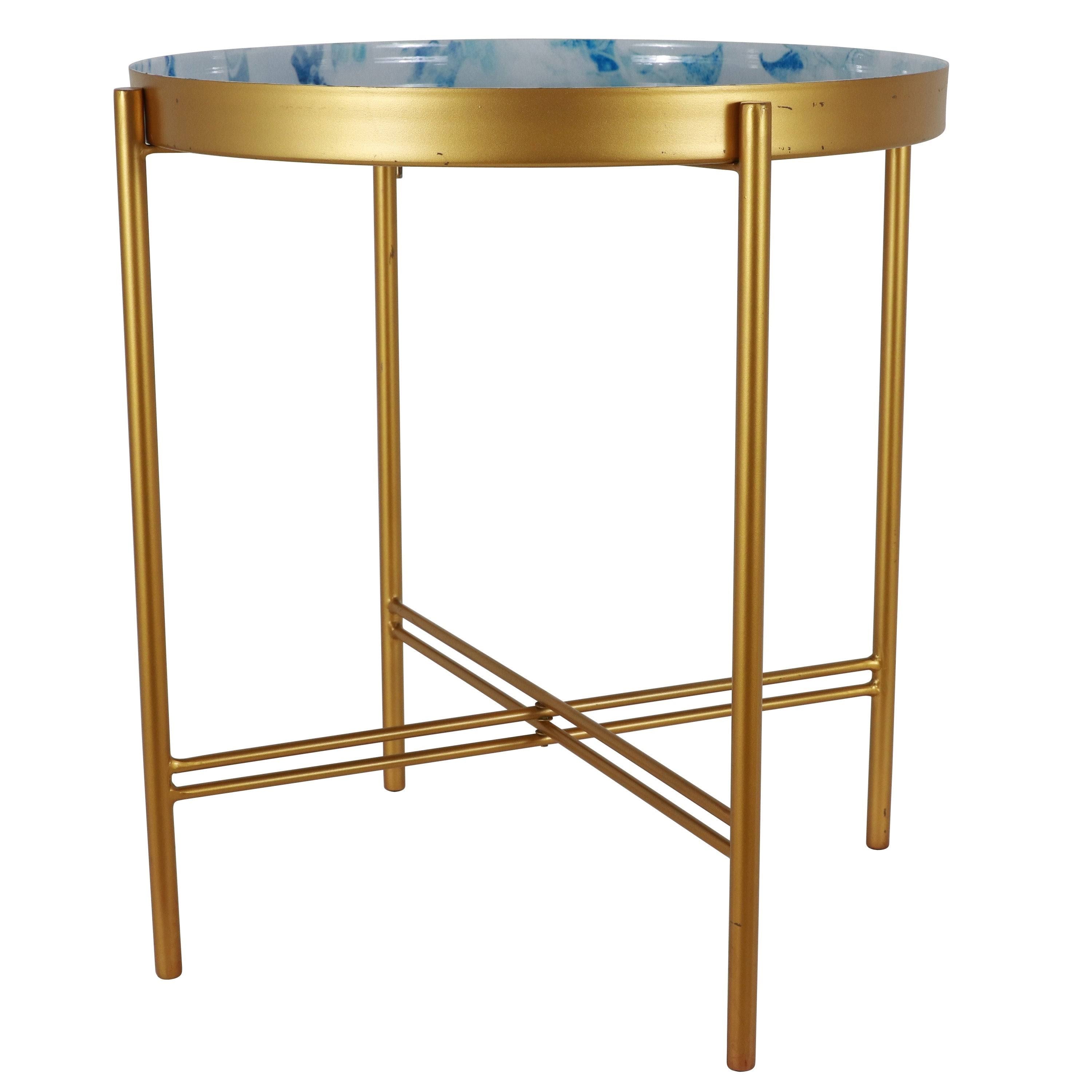 Gold Folding Accent Table V6356