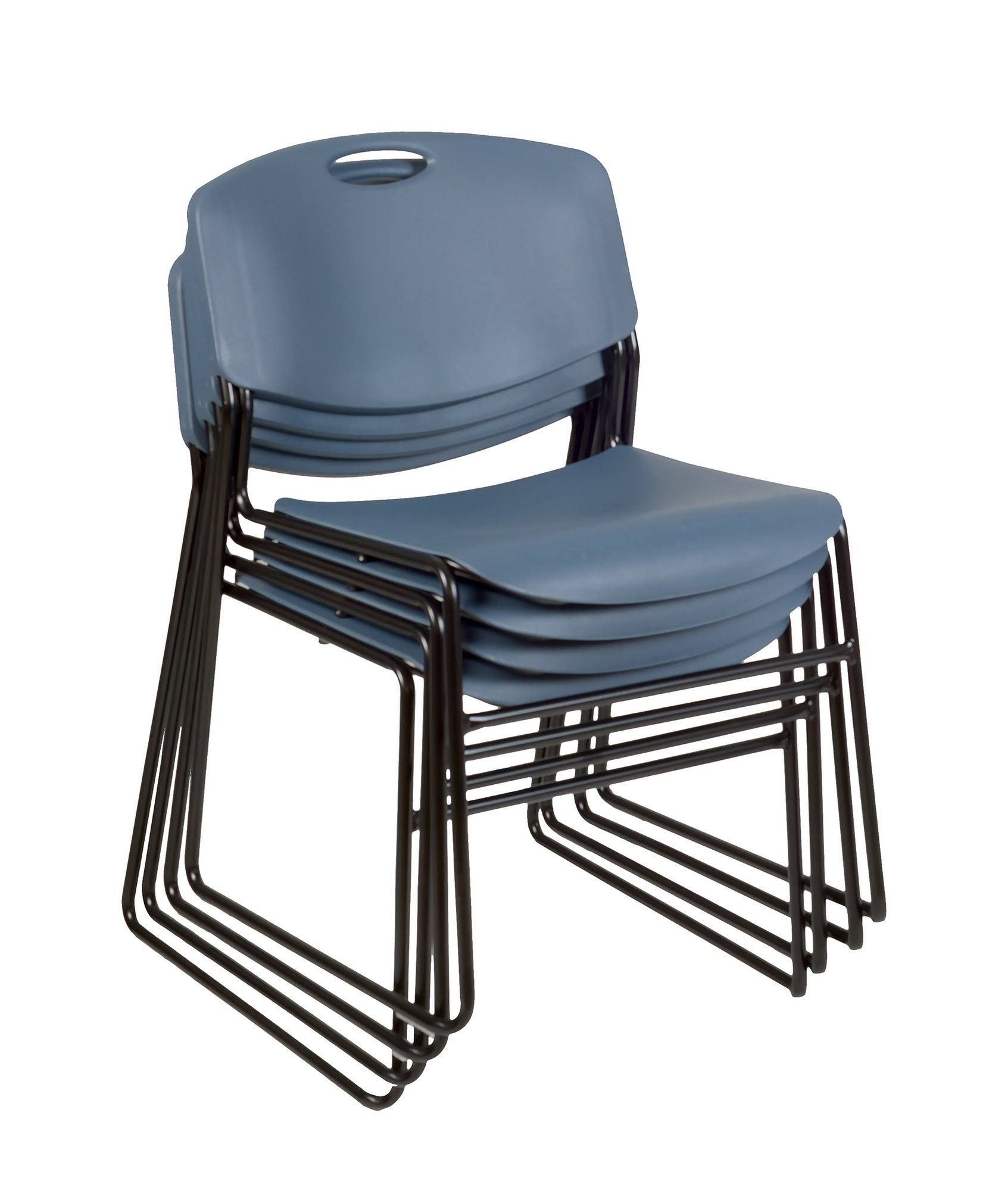 36x22 Round Breakroom Table with 4 Stack Chairs V621