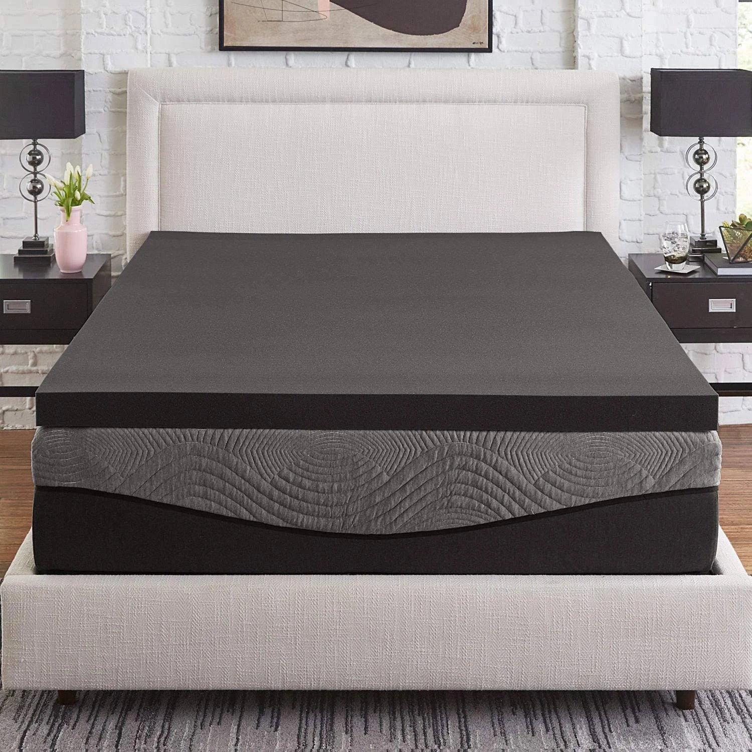 Charcoal Memory Foam Topper - Twin XL K1114