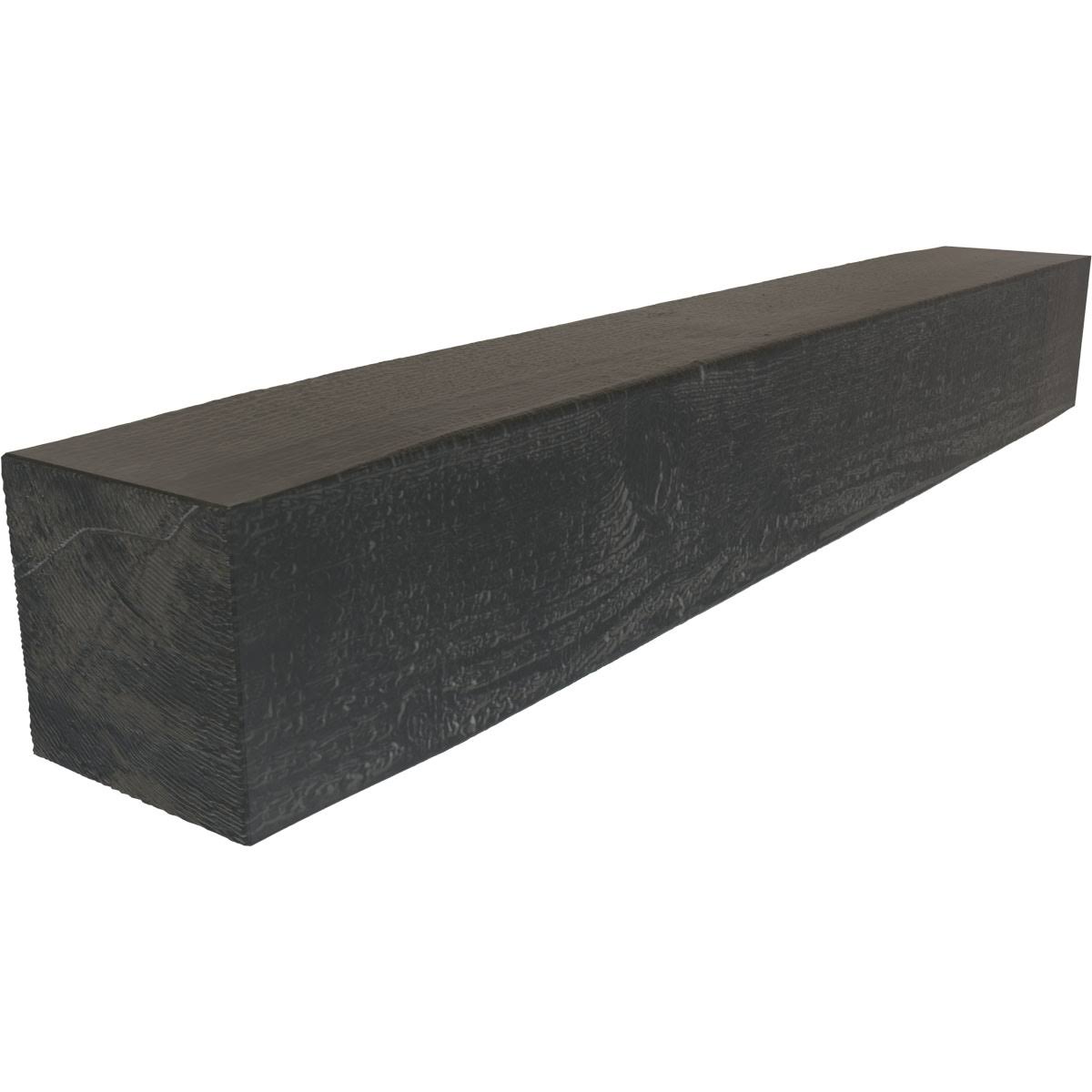 Rough Sawn Faux Wood Fireplace Mantel, Aged Ash C577
