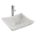 White Carrera Marble Vessel Bathroom Sink K107
