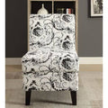 Black/White Fabric Accent Chair C8526