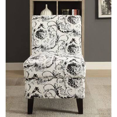 Black/White Fabric Accent Chair C8526