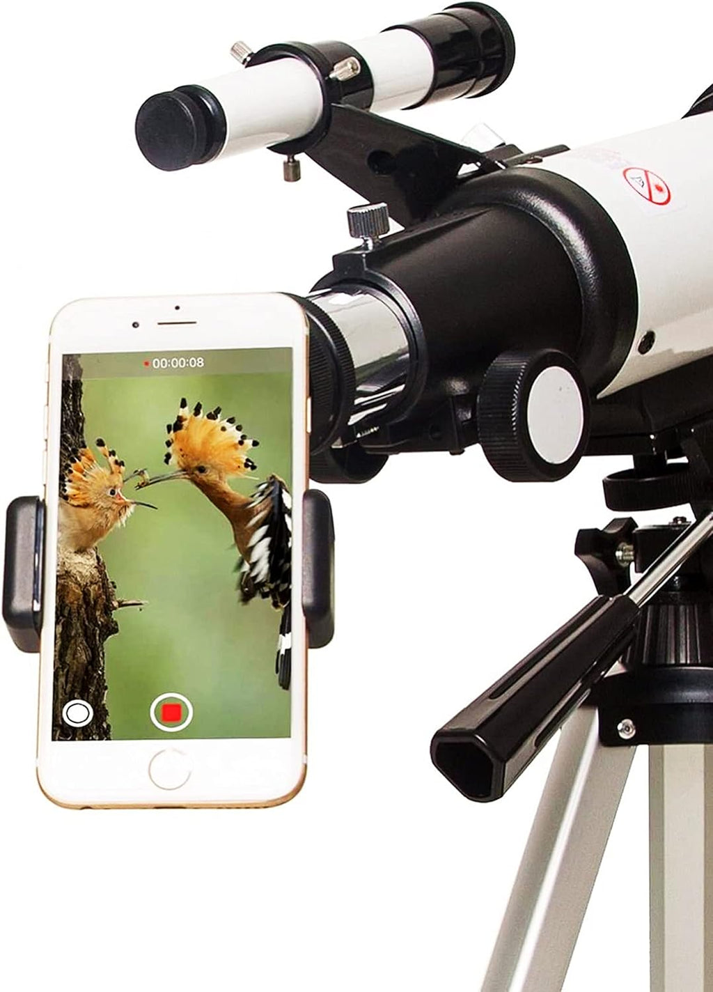 70mm Aperture 400mm AZ Mount Refracting Telescope with Phone Adapter and Wireless Remote Z2060