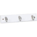 Wall Mounted Key and Hat Rack with Satin Nickel Hooks L7397