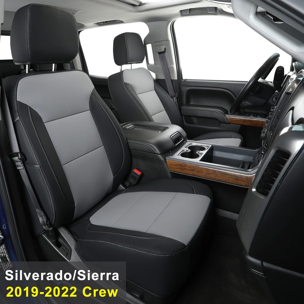 Custom Fit Seat Covers for Chevy Silverado Sierra 1500 Crew Cab (Black) D9902