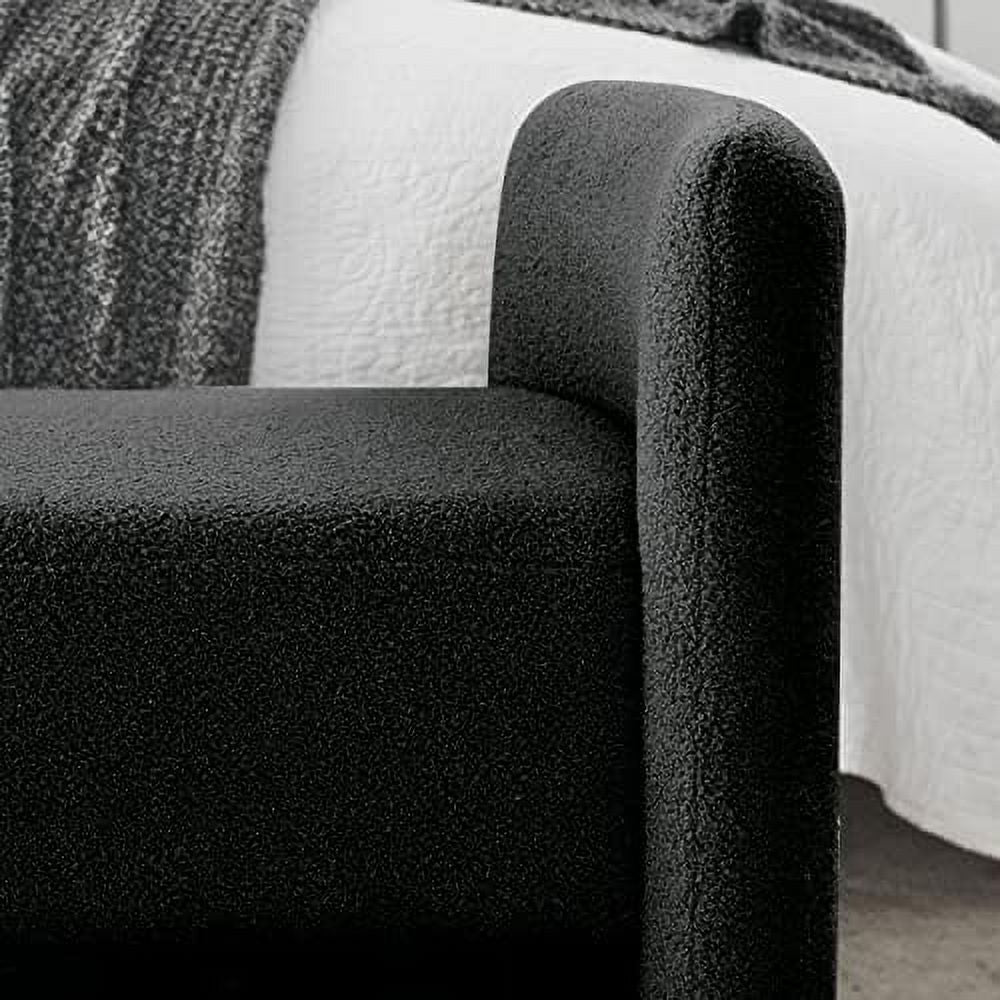 Black Velvet Ottoman Bench O765368