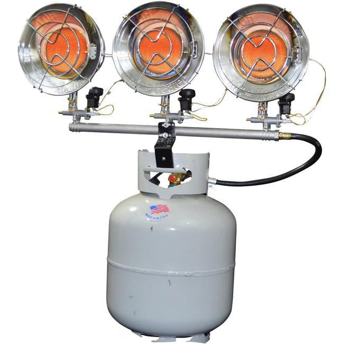 45000 BTU Liquid Propane Tank Top Heater with Triple Head S507