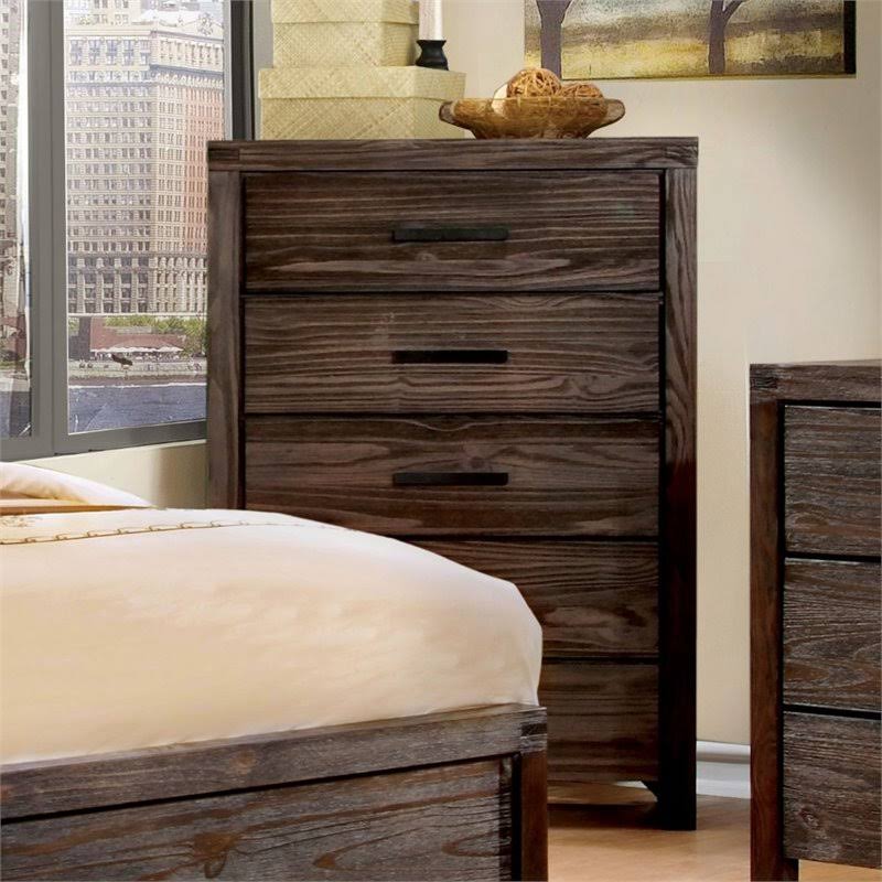 Rustic Brown 5 Drawer Chest K5075