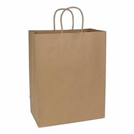 Recycled Kraft Paper Gift Bags 13 x 7 x 17 C457495