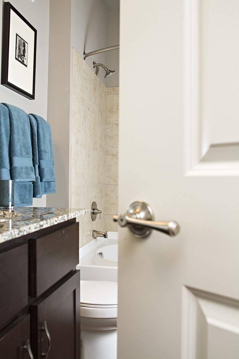 Satin Nickel Curved Shower Rod B42113