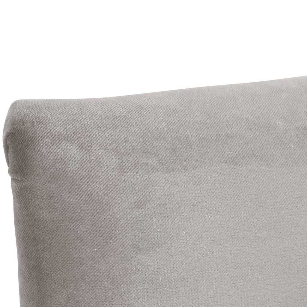 Medium Gray Velvet Parsons Counter Height Barstool O847379