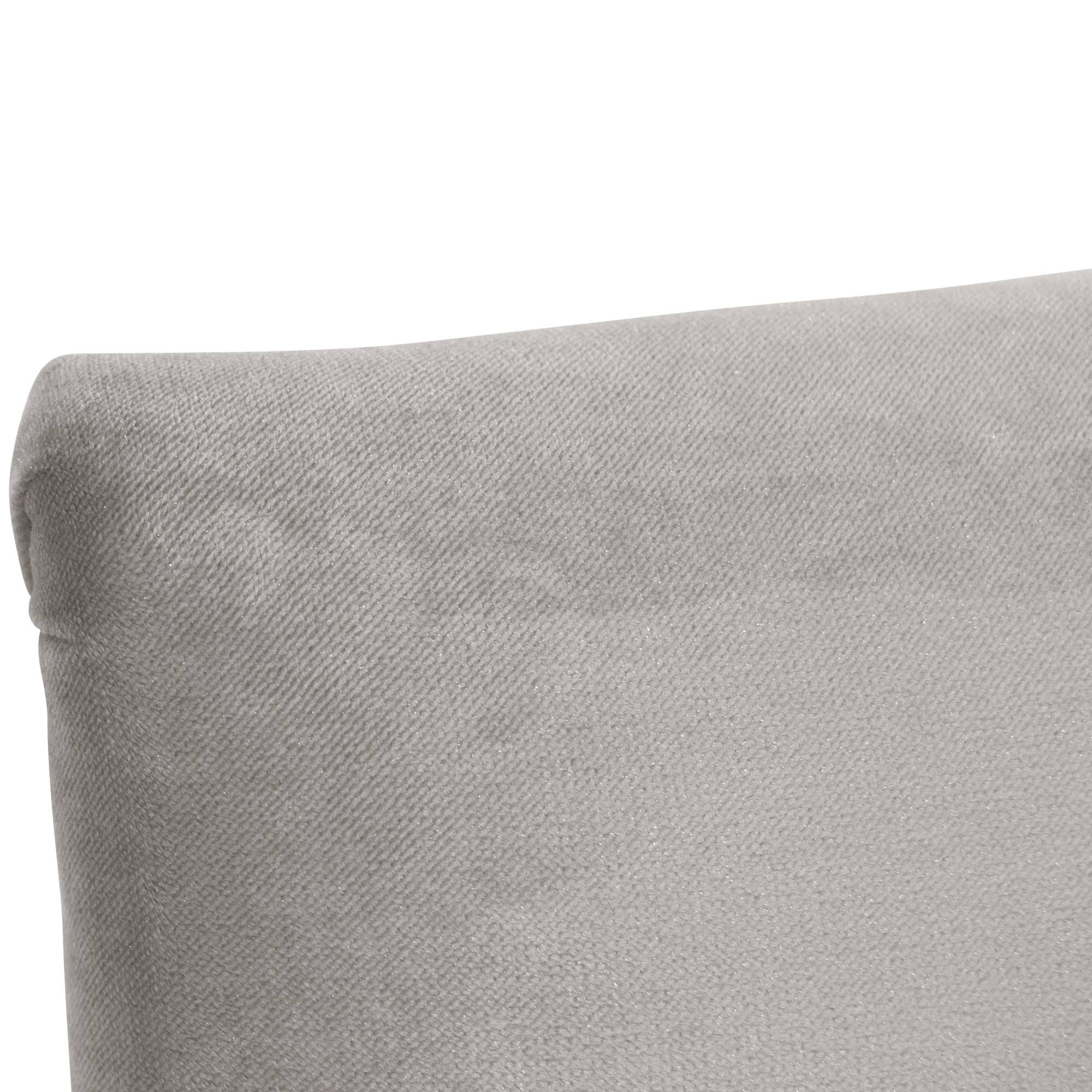 Medium Gray Velvet Parsons Counter Height Barstool O847379