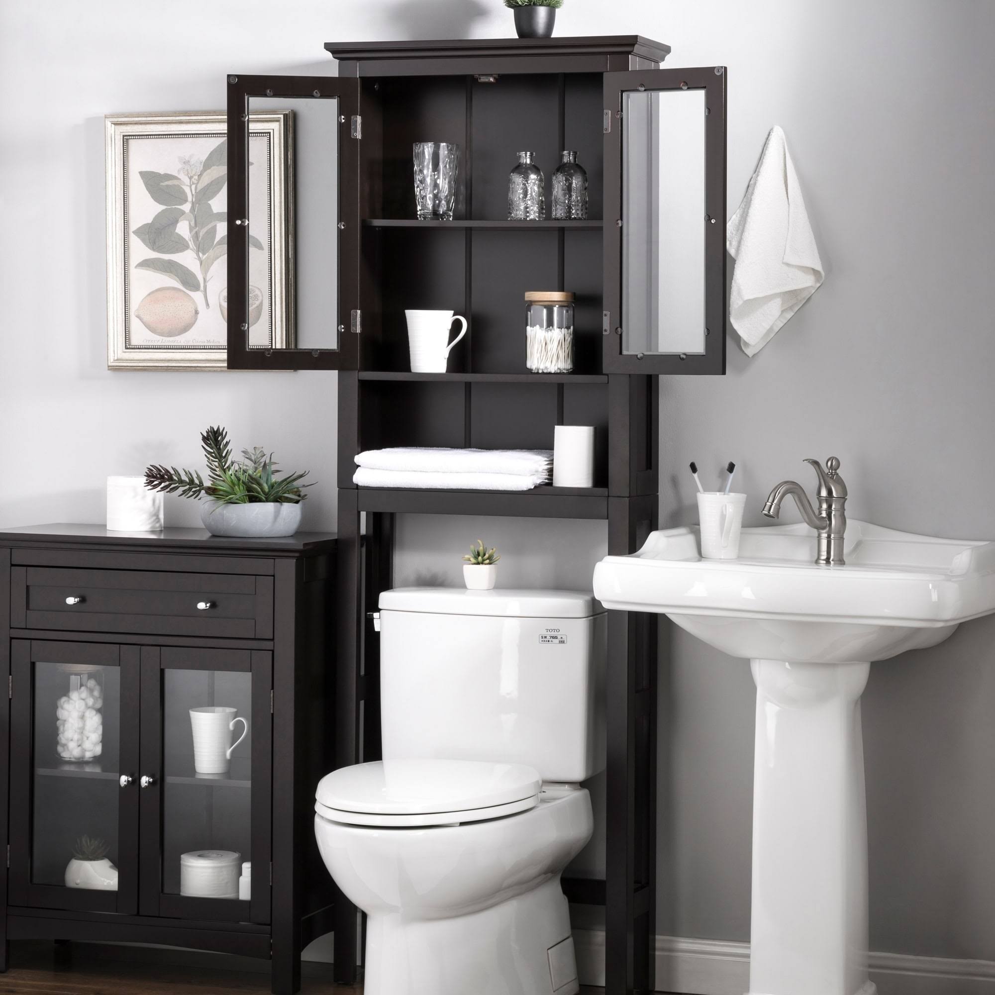 Espresso Bathroom Cabinet C9634