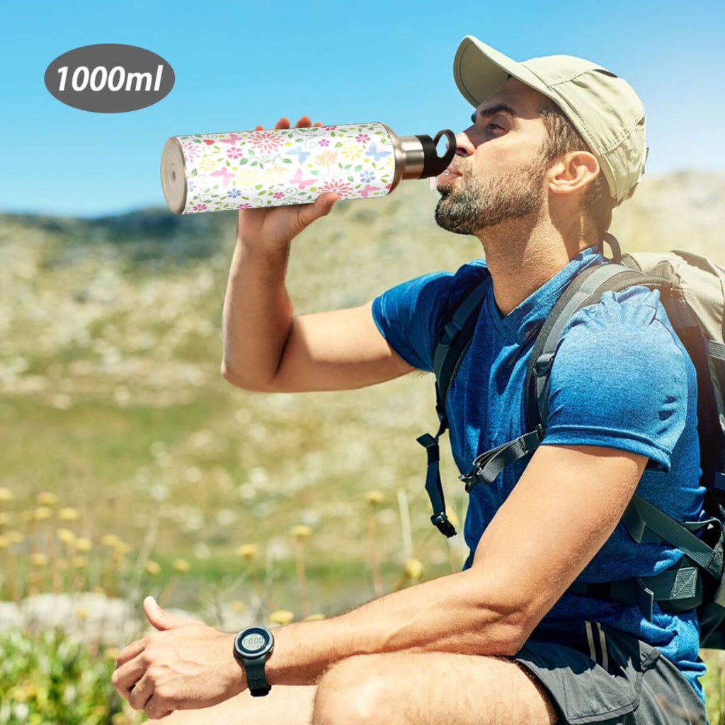 Stainless Steel Insulated Water Bottle with Straw Lid U2593