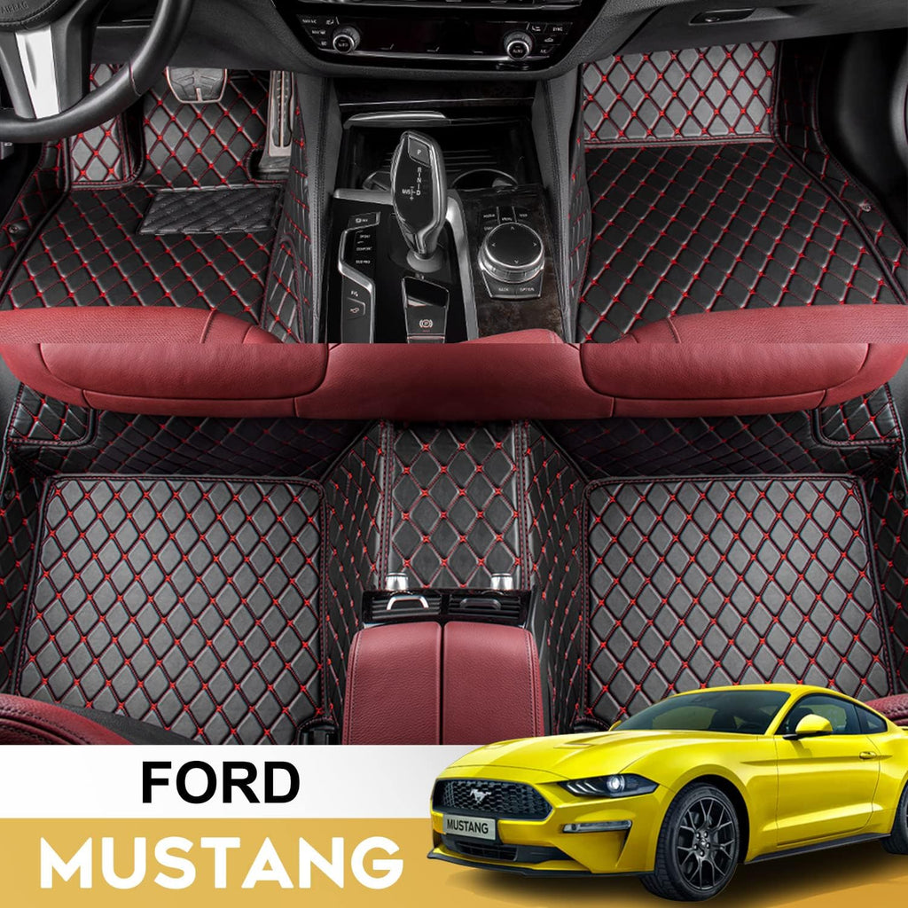 Leather Car Floor Mats Custom Fit Black J5185