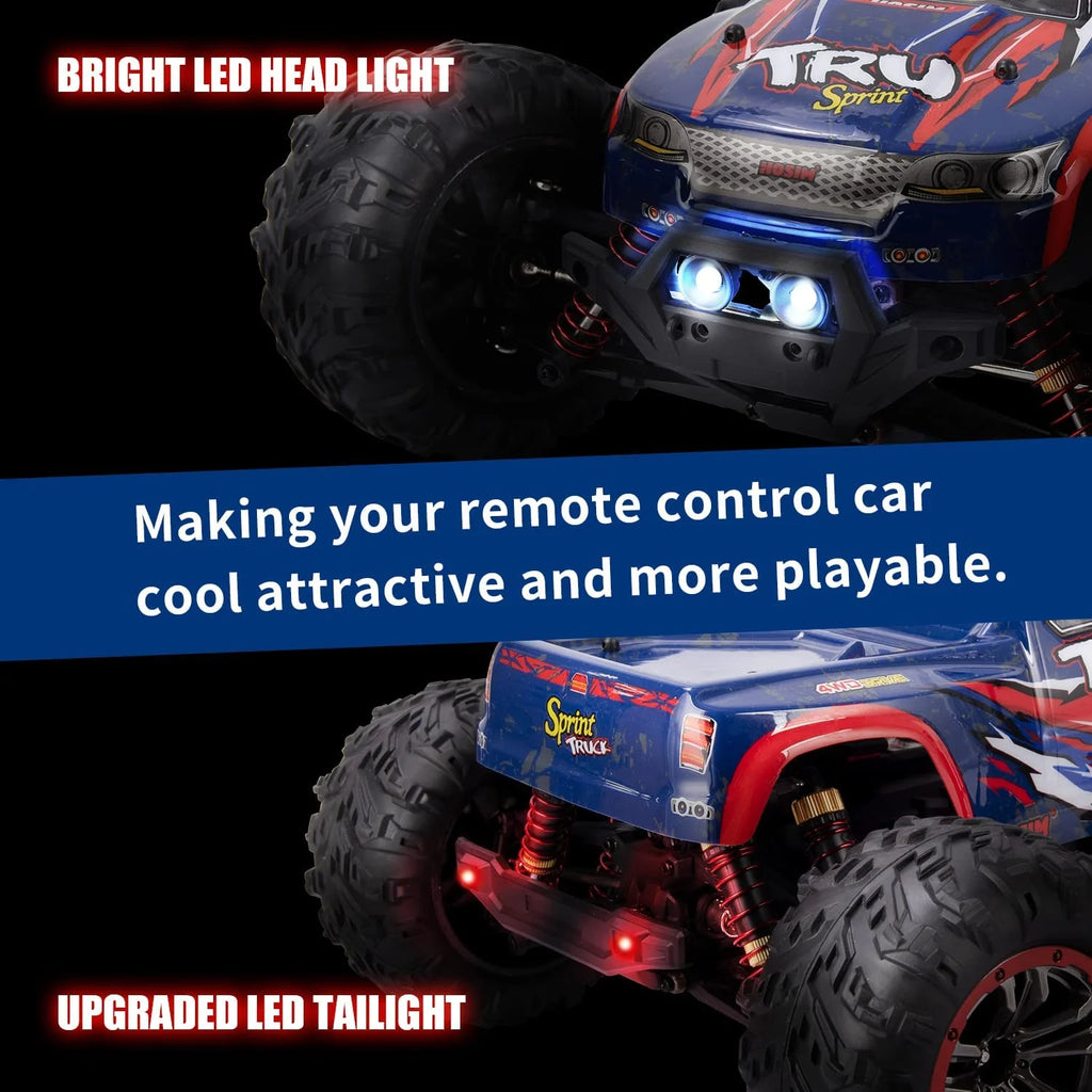 1:10 4WD RC Monster Truck, 48+ KMH, 2 Batteries P194