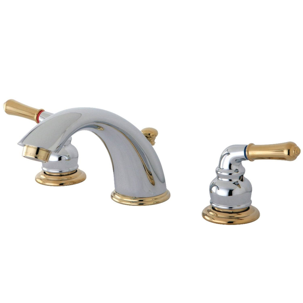 Polished Chrome Polished Brass Widespread Bathroom Faucet B1680