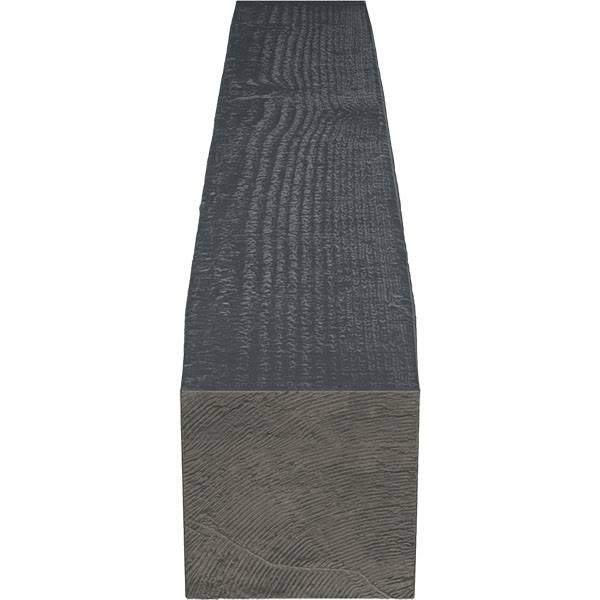 Rough Sawn Faux Wood Fireplace Mantel, Aged Ash C577
