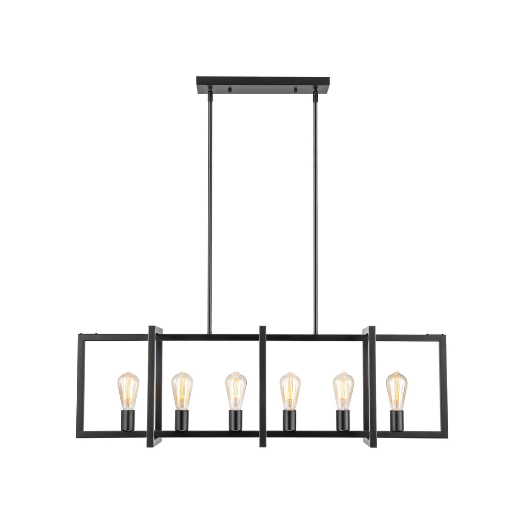 6-Light Dimmable Aluminum Kitchen Island Chandelier V790
