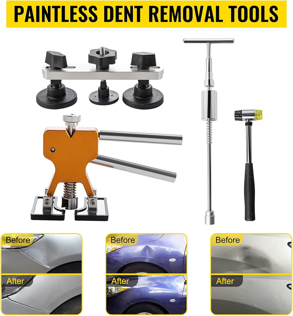 74 PCS Paintless Dent Repair Kit with LED Baffle Board J865484