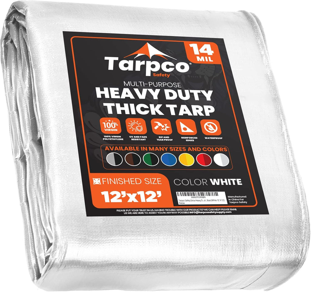 Brown/Black 8′ X 10′ Pack of 2 Waterproof Poly Tarpaulin with Reinforced Edges P139