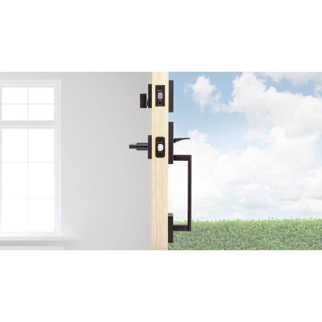 Satin Chrome Keyed Entry Handleset with SmartKey U145