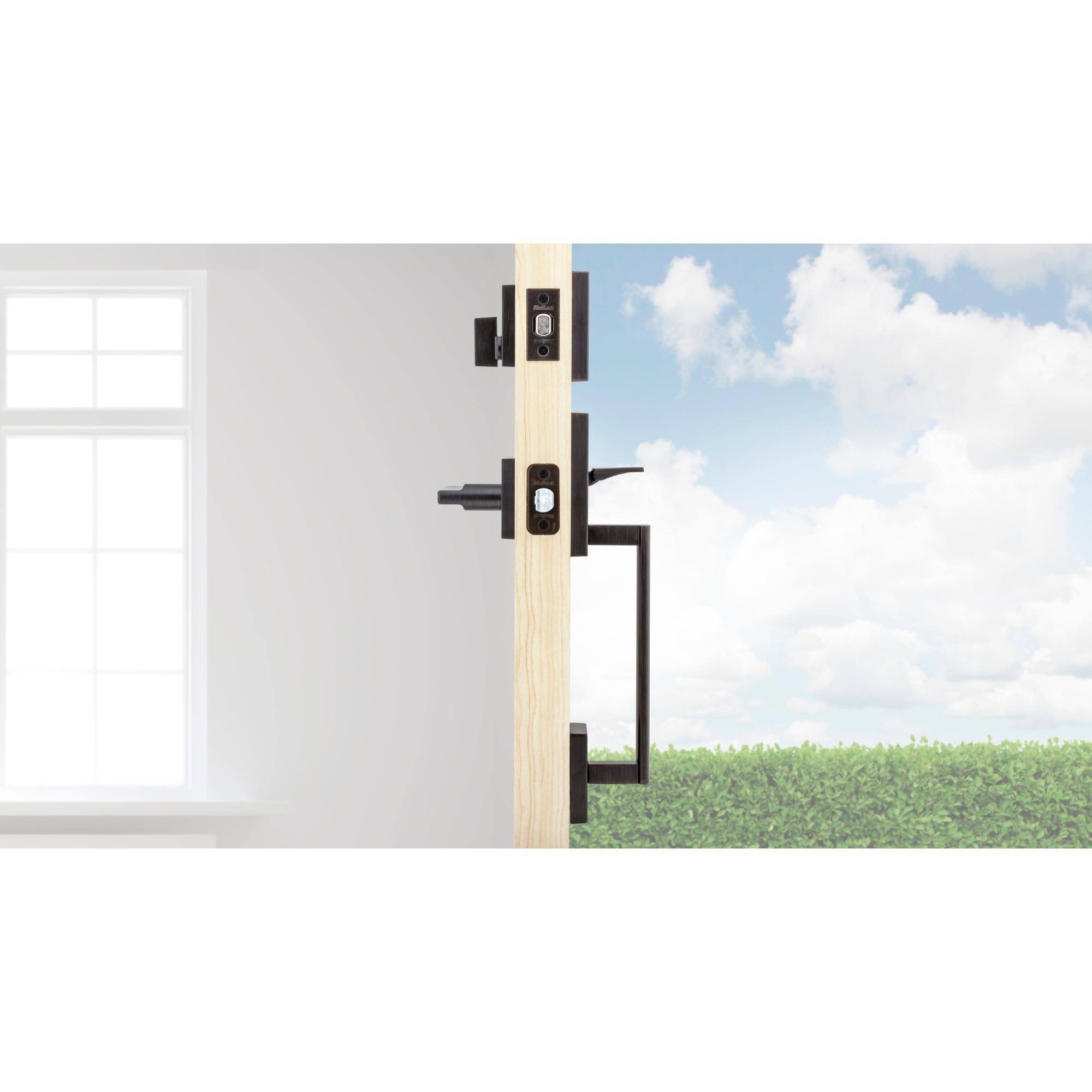 Satin Chrome Keyed Entry Handleset with SmartKey U145