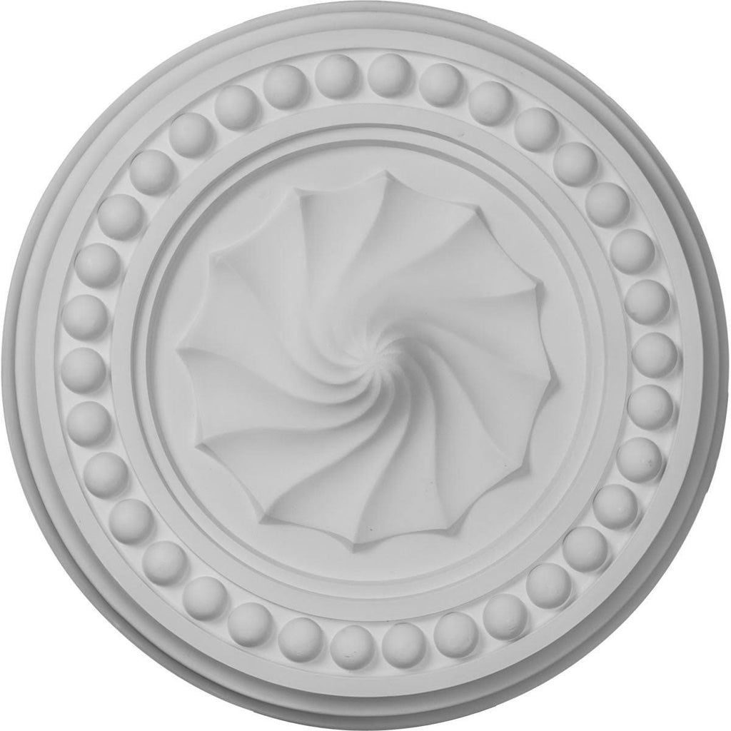 15 3/4 inch x 2 inch Shell Ceiling Medallion, Hand-Painted Rust E699137