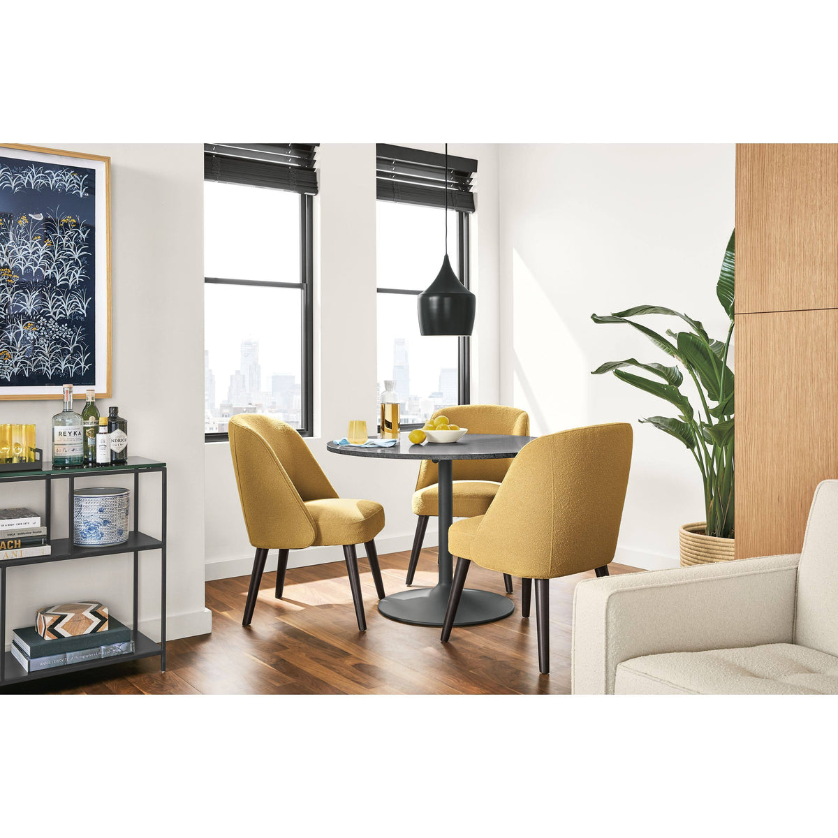 Recycled Natural Steel Console Table with Clear Tempered Glass Top R733910