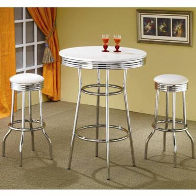 White Bar Stool Set of 2 K2429