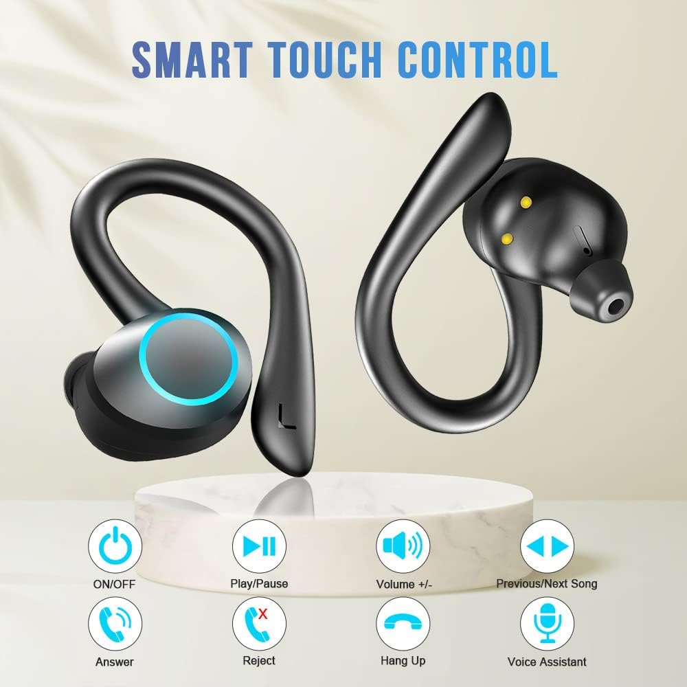 Wireless Bluetooth 5.1 Sport Earbuds with Earhooks, IP7 Waterproof, Pack of 2 C803