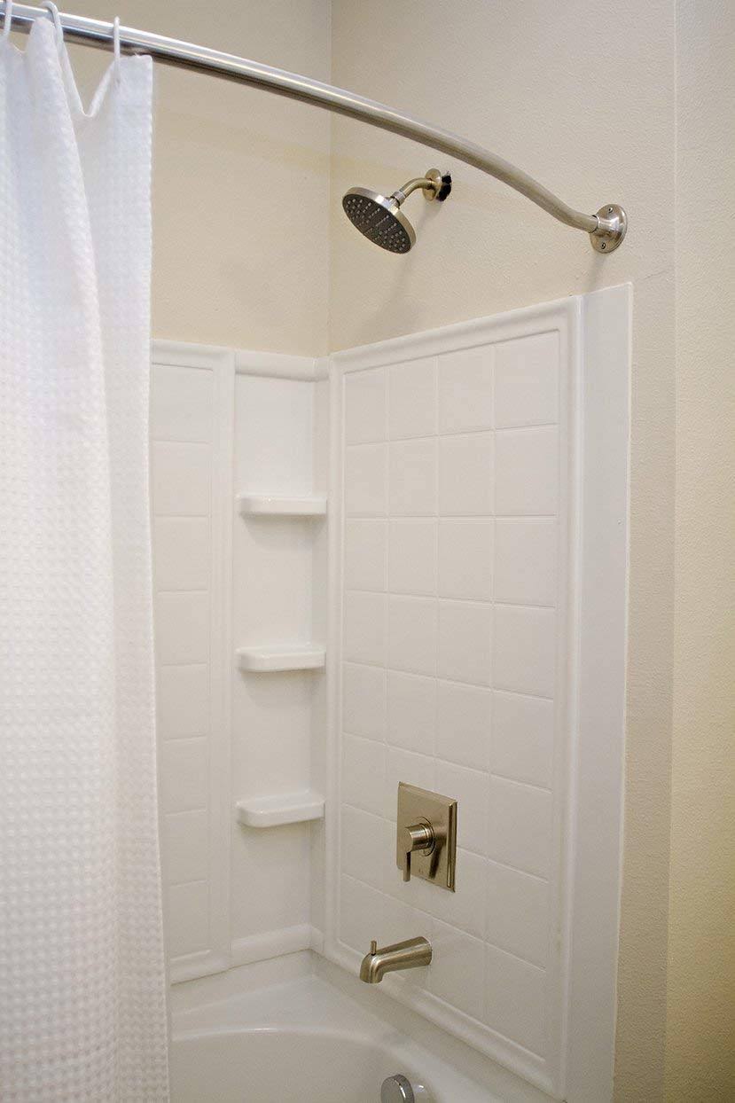 Satin Nickel Curved Shower Rod B42113