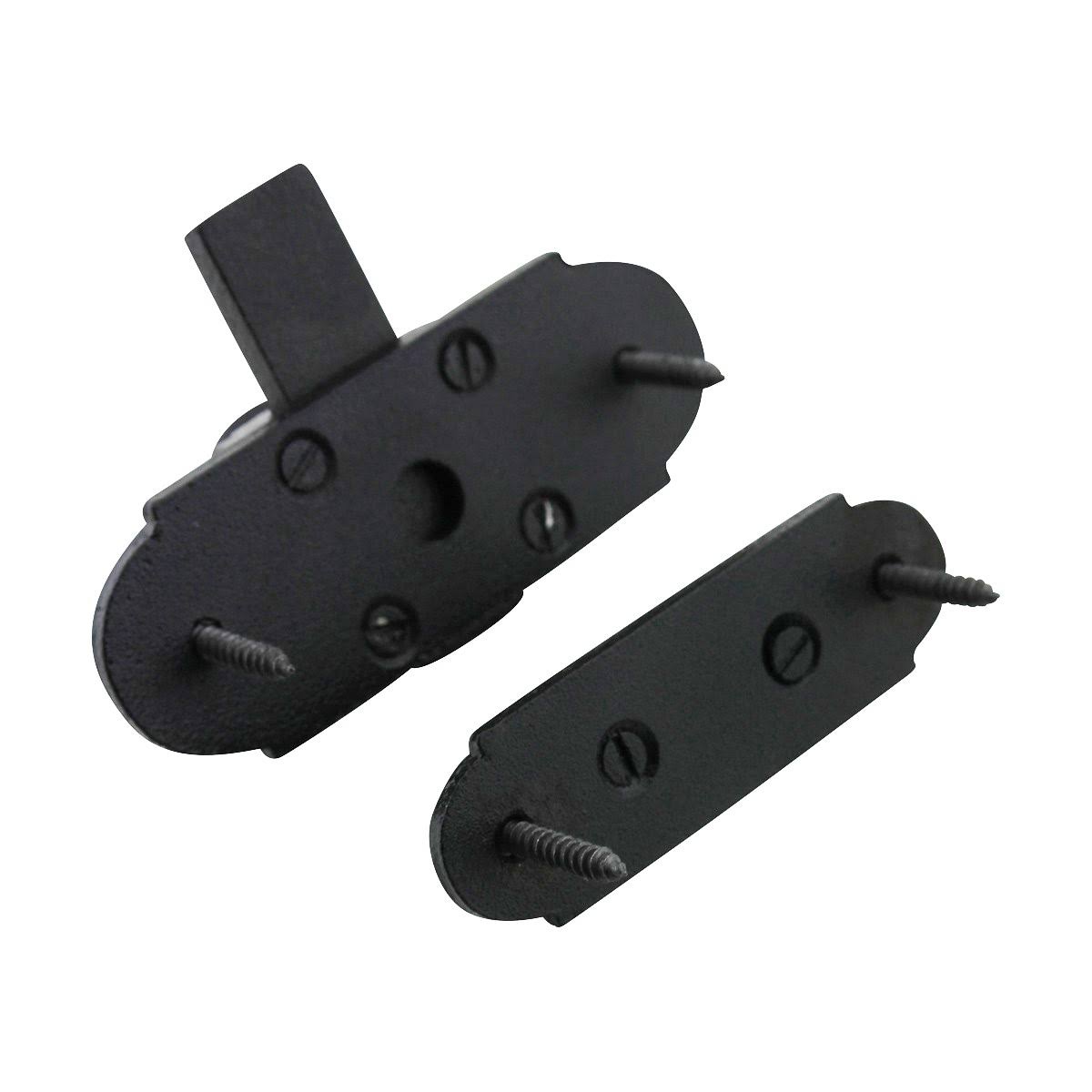 Black Iron Cabinet Latch 3 1/4 inch x 1 1/4 inch Pack of 8 K443