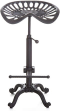 Industrial Bar Stool with Cast Iron Tractor Seat J2421